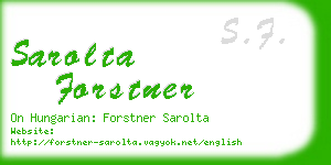 sarolta forstner business card